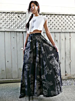 Traditional Koi Fish 8 Panel Long Skirts