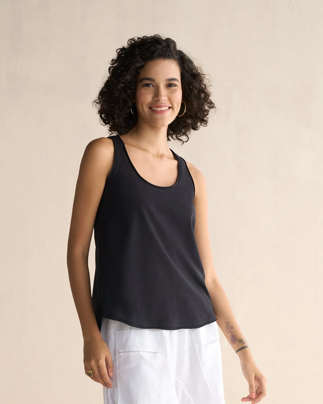 Ukiyo Racerback Tank - Black