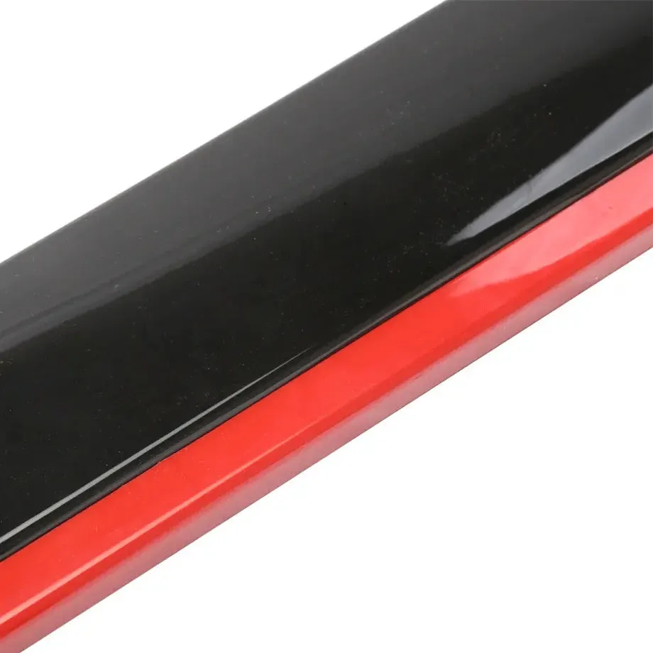 Universal 6-Piece Gloss Black With Red Trim Interlocking Side Skirts Extensions