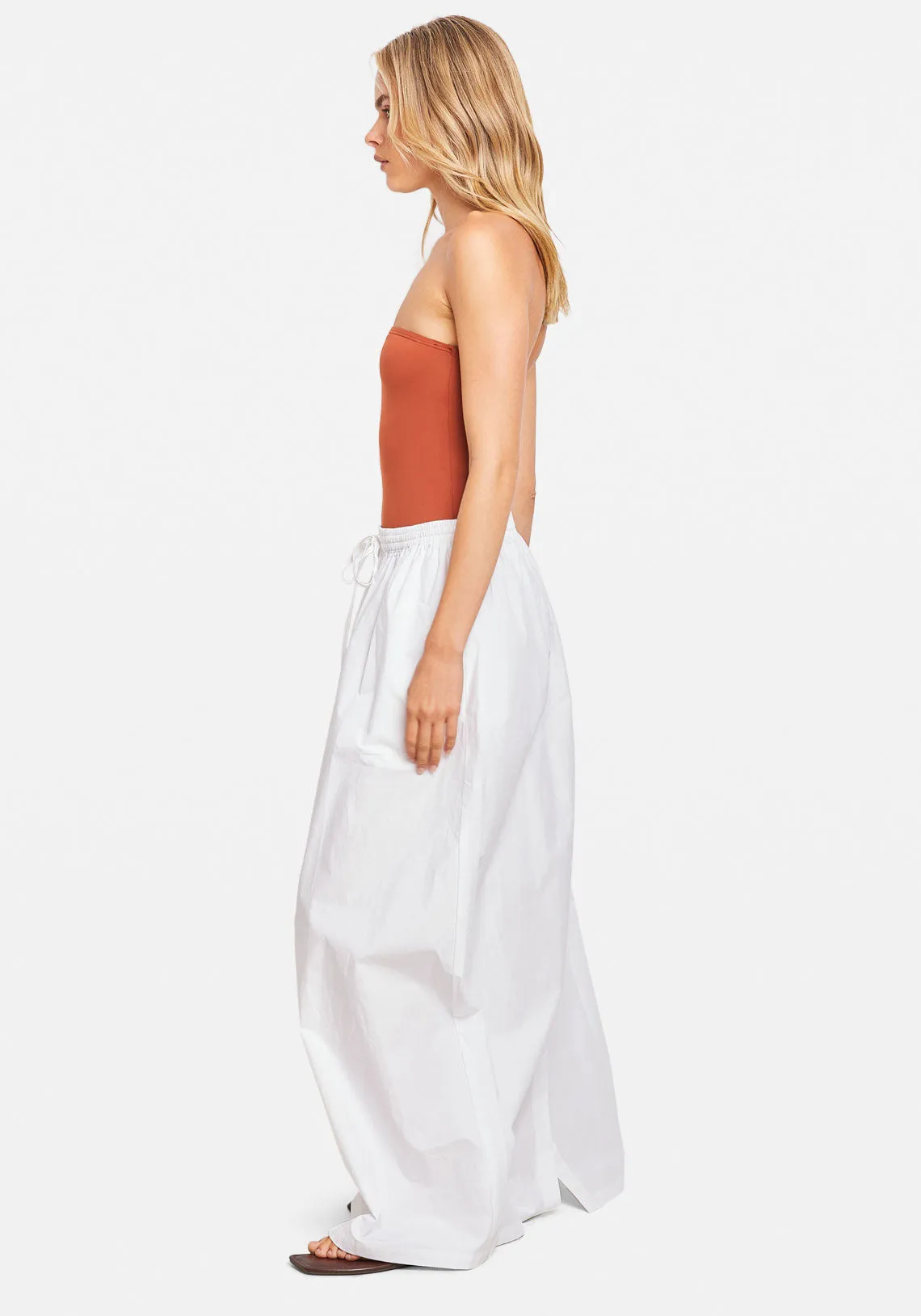 UTILITY MAXI SKIRT WHITE