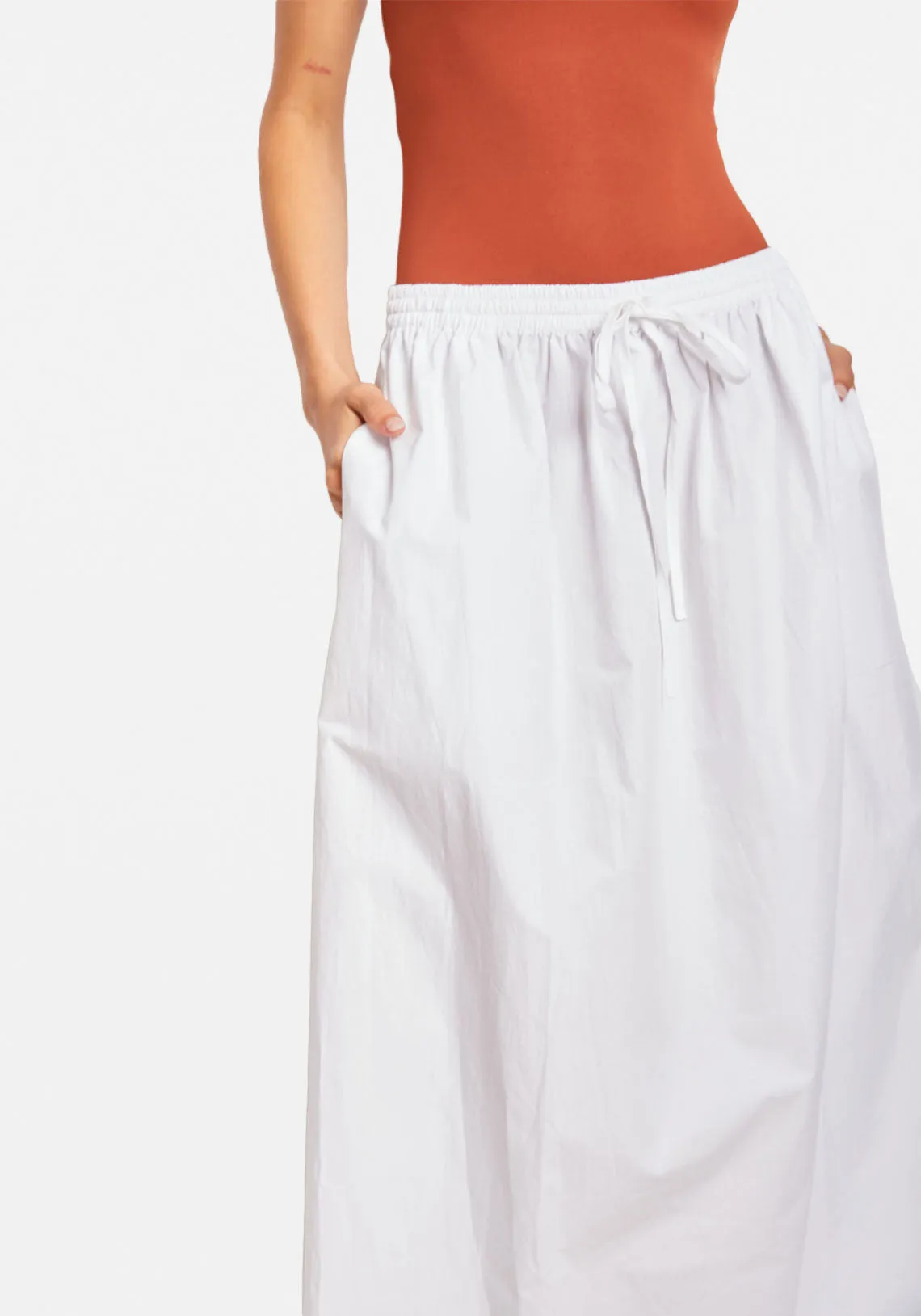 UTILITY MAXI SKIRT WHITE