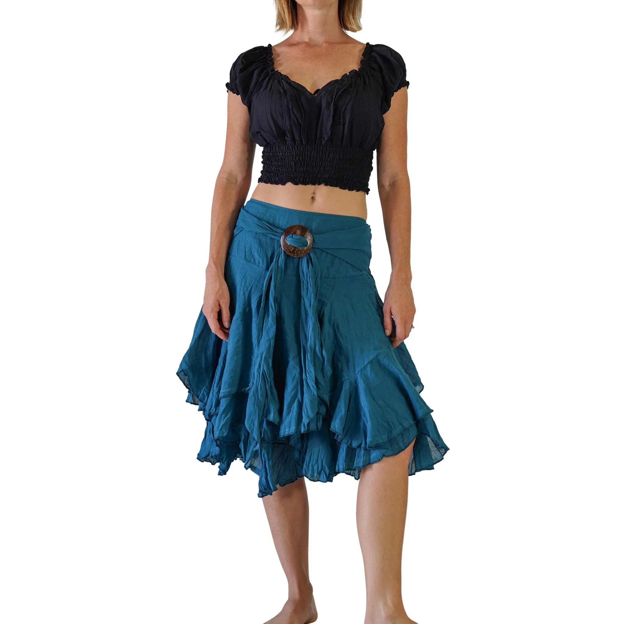 'Willow' Pirate Skirt - Teal