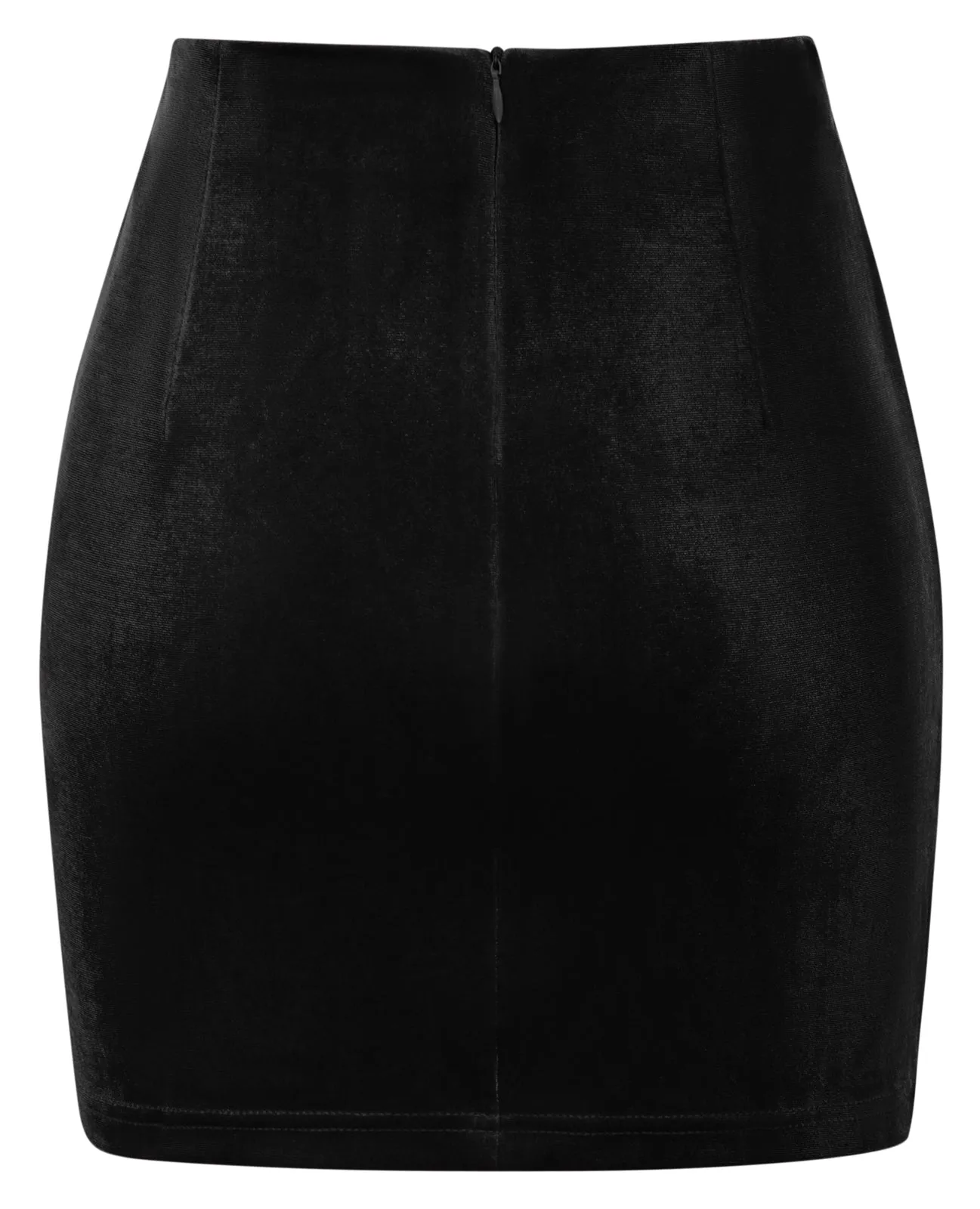 Women Ruched Overlay Decorated Skirt High Waist Mid-Thigh Length Skirt