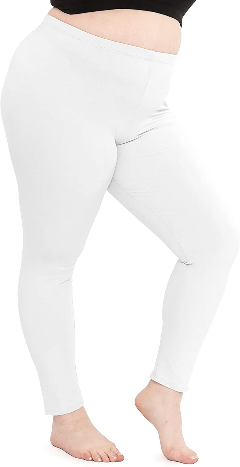 Women's Cotton Plus Size Leggings | Stretchy | X-Large - 7X | Made in The USA