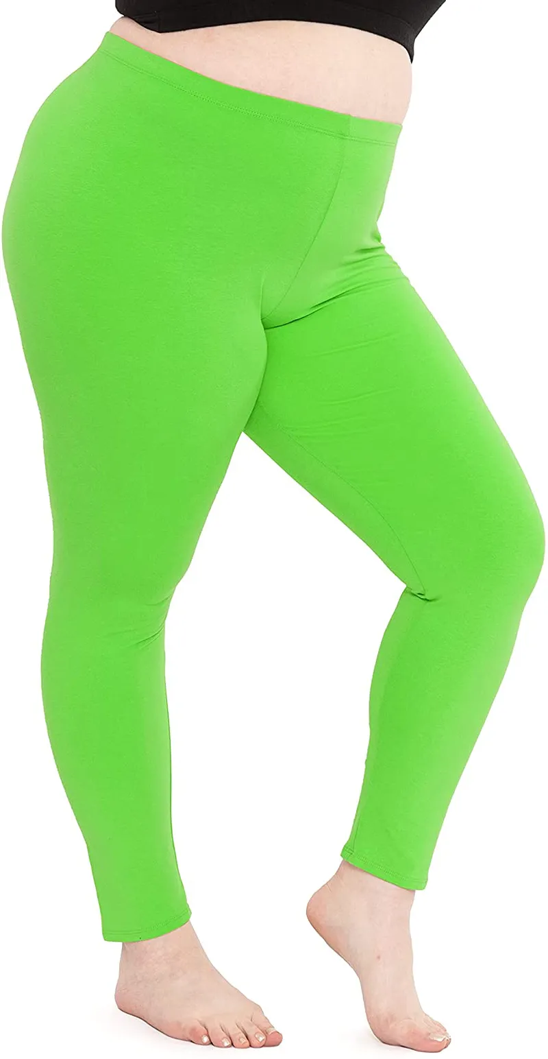 Women's Cotton Plus Size Leggings | Stretchy | X-Large - 7X | Made in The USA