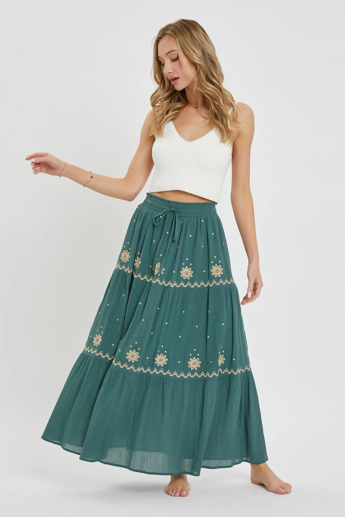 Women's Embroidery maxi skirts