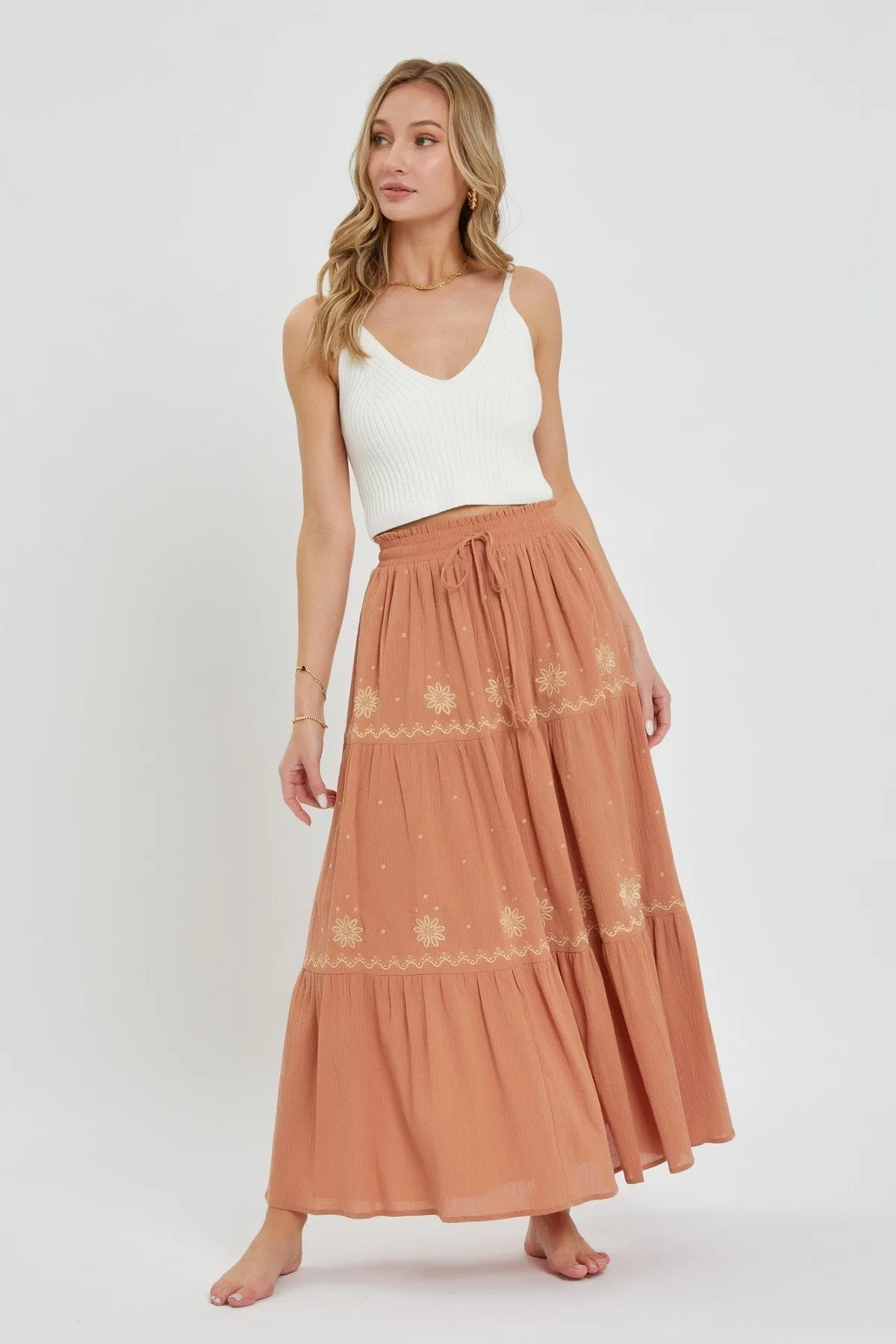 Women's Embroidery maxi skirts