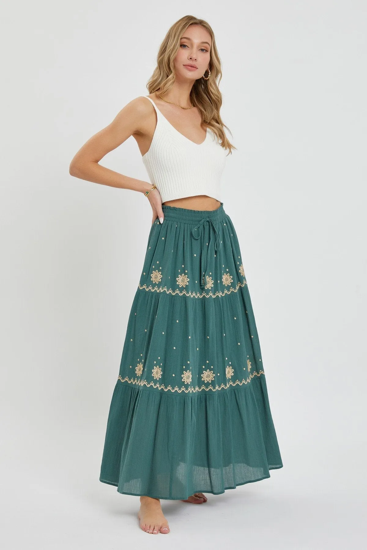 Women's Embroidery maxi skirts