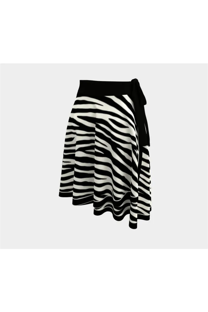 Zebra Print Wrap Skirt